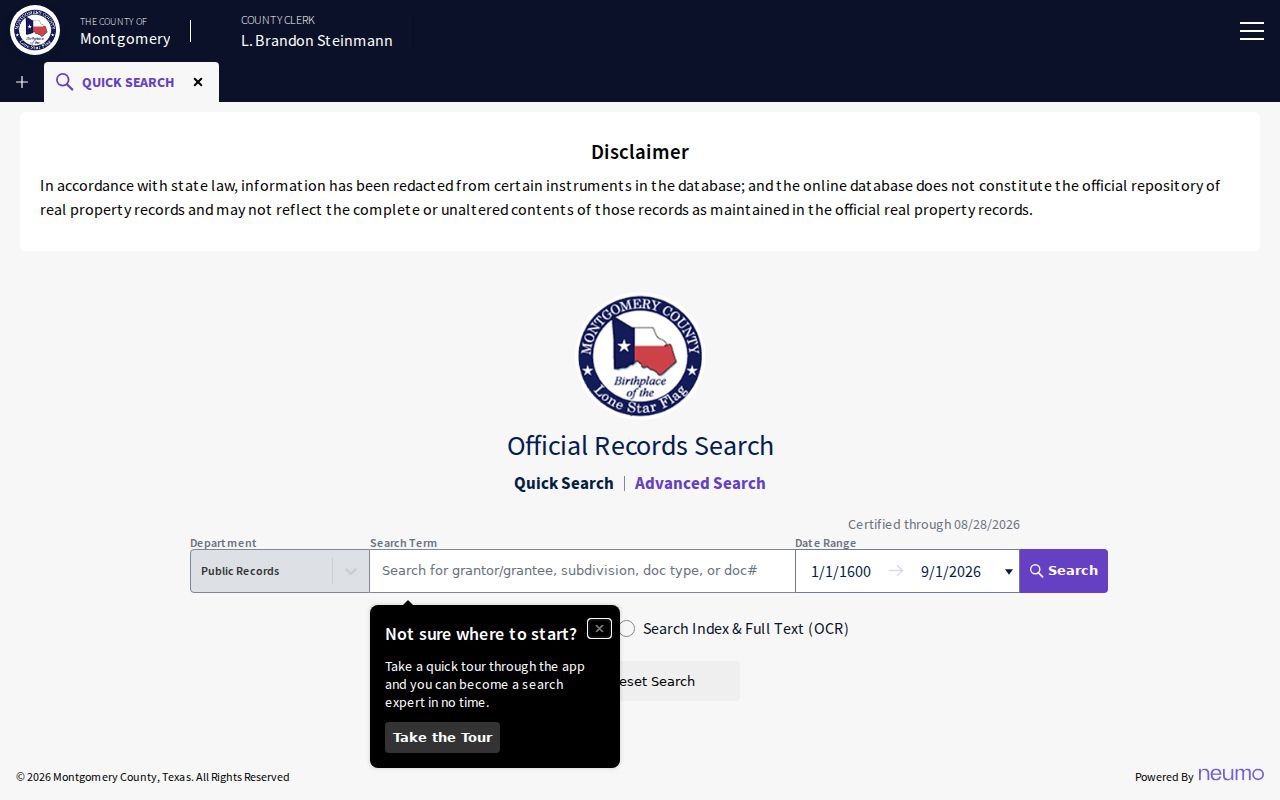 Montgomery County residents directory official deed index